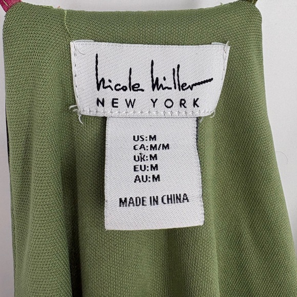 Nicole Miller Green Watercolor Floral Maxi Dress - Picture 5 of 9